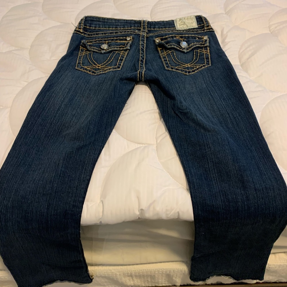 LA idol womens jeans Sz9 Pristine condition.  Bootcut & frayed bottoms. - Picture 4 of 6
